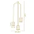 Lustre Madelustre Apollo Nature Ø45cm Tela Sintética 3xE27 Castanho Dourado 3332 - Imagem 2