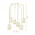 Lustre Madelustre Apollo Nature Ø80cm Tela Sintética 6xE27 Castanho Dourado 3333 - Imagem 2