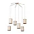 Lustre Madelustre Apollo Nature Ø80cm Tela Sintética 6xE27 Castanho Dourado 3333 - Imagem 1