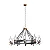 Lustre Madelustre Oxford 10 Lâmpadas 1,09m Castanho Preto com Vidro Cristal 3076-10 - Imagem 1