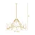 Lustre Madelustre Oxford 10 Lâmpadas 1,09m Castanho Preto com Vidro Cristal 3076-10 - Imagem 3