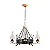 Lustre Madelustre Oxford 5 Lâmpadas 70cm Castanho Preto com Vidro Cristal 3076-5 - Imagem 1