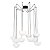 Lustre Pendente Cascata Madelustre Cogumelo 10 Esferas Ø20cm Madeira Castanho ou Preto G9 3237 - Imagem 2