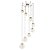 Lustre Pendente Cascata Madelustre Esphera Vintage 8 Esferas Cristal Ø15 a Ø30cm E27 - Imagem 3