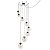 Lustre Pendente Cascata Madelustre Esphera Vintage 8 Esferas Cristal Ø15 a Ø30cm E27 - Imagem 2