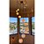 Lustre Pendente Cascata Madelustre Milky 10 Esferas Ø12 a Ø30cm Madeira Castanho ou Preto - Imagem 1