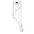 Lustre Pendente Cascata Madelustre Milky 10 Esferas Ø12 a Ø30cm Madeira Castanho ou Preto - Imagem 2