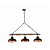 Lustre Pendente Trilho Madelustre Brooklyn 3 Lâmpadas 120cm Preto e Dourado Madeira Castanho 2858PC - Imagem 1