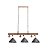 Lustre Pendente Trilho Madelustre Celeiro 3 Lâmpadas 120cm Preto Madeira Castanho E27 3263 - Imagem 1