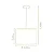 Pendente Madelustre Apollo Nature Ø40x28cm Tela Sintética E27 Castanho Dourado 3331 - Imagem 2