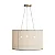 Pendente Madelustre Apollo Nature Ø65x39cm Tela Sintética 3xE27 Castanho Dourado 3349 - Imagem 1