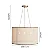 Pendente Madelustre Apollo Nature Ø65x39cm Tela Sintética 3xE27 Castanho Dourado 3349 - Imagem 2