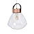 Pendente Madelustre Lampadari Médio 29cm Vidro Cristal Madeira Castanho 2835CT-94 - Imagem 1