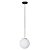 Pendente Madelustre Milky Esfera Leitosa Ø20cm Madeira Castanho ou Preto E27 3134 - Imagem 1