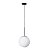 Pendente Madelustre Milky Esfera Leitosa Ø25cm Madeira Castanho ou Preto E27 3135 - Imagem 1