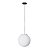 Pendente Madelustre Milky Esfera Leitosa Ø30cm Madeira Castanho ou Preto E27 3136 - Imagem 1