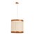 Pendente Madelustre Nuts 42cm Palha Sintética Madeira Castanho ou Imbuia E27 2938 - Imagem 1