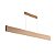 Pendente Madelustre Rettangolare LED Integrado 170cm Madeira Castanho Imbuia ou Preto 34W 3000K - Imagem 1