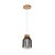 Pendente Madelustre Vibrance 15cm Metal Cobre Titânio Preto ou Branco Madeira Castanho 2729 - Imagem 4