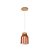 Pendente Madelustre Vibrance 15cm Metal Cobre Titânio Preto ou Branco Madeira Castanho 2729 - Imagem 3