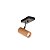 Spot de Sobrepor Madelustre Point MR11 Kit 4 Peças GU10 Mini Dicróica Madeira Castanho Imbuia ou Preto C3247 - Imagem 1