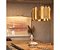 Lustre Metal Domado 6717 Hayla 10xG9 Halopin 85x35x50cm Alumínio Acrílico e Pedra Ônix Bivolt - Imagem 2