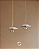 Pendente Metal Domado 6624 Bolle Rock Dupla Axs M Fita LED 4,4W 3000K 35x9x35cm Alumínio e Pedra Bivolt - Imagem 2
