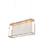 Pendente Metal Domado 6587 Almenara Horizontal Fita LED 8,1W 3000K 50x25x10cm Alumínio e Acrílico Frisado Bivolt - Imagem 1