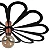 Pendente Metal Domado Fluid Daisy 60cm E27 6255E Alumínio e Acrílico - Imagem 1