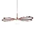 Pendente Metal Domado Fluid Daisy 80cm Ball 6265B Alumínio Acrílico e Vidro E27 - Imagem 1