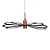 Pendente Metal Domado Fluid Daisy 80cm E27 6265E Alumínio e Acrílico - Imagem 1
