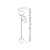 Arandela Metal Domado Sole Haste Dupla PP 6068 G9 68cm - Imagem 3