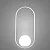 Pendente Metal Domado Sole Oval Simples Vertical 6097 - Imagem 3