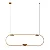 Pendente Metal Domado Sole Oval Triplo Alternado 6113 - Imagem 2