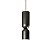 Pendente Dueto 545 Ø100x380mm 1x E27 LED Bulbo A60 Alumínio - Imagem 1