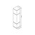 Arandela Metal Domado Quadrada 36cm Com Rasgo 5167RA G9 - Imagem 3