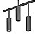 Pendente Pipe B5 561 800x300mm 5x GU10 LED Dicróica MR16 Alumínio - Imagem 3