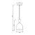 Pendente Tassa Metal Domado Código 5609 25cm para Lâmpada Bulbo E27 em Alumínio - Imagem 3