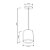 Pendente Baldy G Metal Domado Código 5558 17cm para Lâmpada Bulbo E27 em Alumínio - Imagem 3