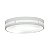 Plafon Redondo 40cm Corte Lateral Metal Domado Código 31318 para 3 Lâmpadas Bulbo E27 em Alumínio e Vidro - Imagem 1