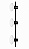 Arandela Nerano Tripla AR-167 Foco Metallo 66,6cm com 3 Lâmpadas G9 | Luminária de Parede Moderna - Imagem 1