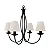 Lustre 4 Puntas LU-400-4 Foco Metallo 4 Lâmpadas E27 | Lustre Decorativo Moderno - Imagem 1