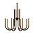 Lustre Bra LU-429 Foco Metallo 16 Lâmpadas G9 | Lustre Decorativo Moderno para Pé-Direito Duplo - Imagem 1