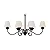 Lustre Horizontal 6 Braços 6x E27 para Sala de Jantar, Living e Mesa Grande Foco Metallo LU-405-6 - Imagem 1