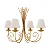 Lustre Neo 4 Braços 4 Lâmpadas E27 para Sala de Jantar, Living e Hall Foco Metallo LU-406-4 - Imagem 1