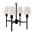 Lustre Tocheiro Mini 4 Lâmpadas E27 para Sala de Jantar, Quarto e Hall Foco Metallo LU-411-M - Imagem 1
