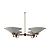 Lustre Verona 4 Lâmpadas E27 Grande para Sala de Jantar, Living e Hall Foco Metallo LU-420 - Imagem 1