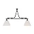 Pendente Arezzo 1,20m com 2 Cúpulas 2x E27 para Mesa de Jantar e Ilha Gourmet Foco Metallo PE-515-1 - Imagem 1