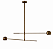 Pendente Astro Duplo Cúpula Moon Articulado 110cm 2x GU10 para Mesa de Jantar Foco Metallo PE-528-110 - Imagem 1