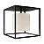 Plafon Scatola 1 Lâmpada E27 para Sala, Quarto, Cozinha e Hall Foco Metallo PL-803 - Imagem 1